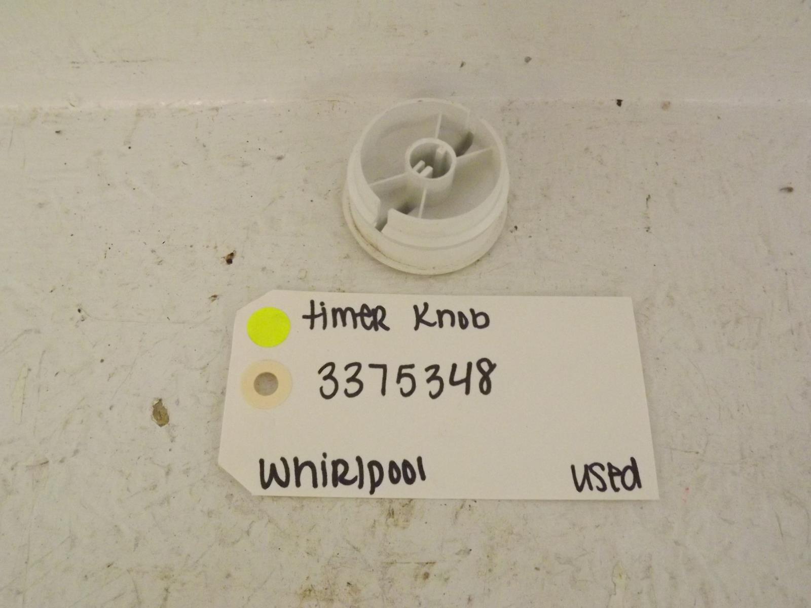 Whirlpool Dishwasher 3375348 Timer Knob Used Whirlpool Dishwasher 3375348 Timer Knob Used